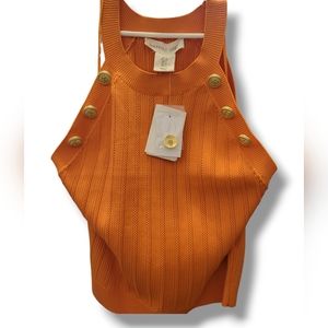 NWT Dressy Racerback Orange Tank Large